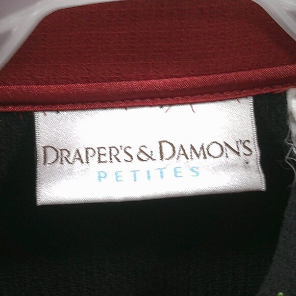 Draper's & Damons Petite 2 Piece Embroidered Floral Jacket & Tank Size Large - Picture 2 of 12